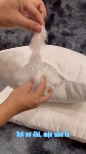 Ruột gối lông vũ nhân tạo Microfiber siêu êm ruột gối nằm chuẩn khách sạn 5 sao quốc tế
