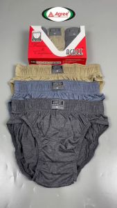 AGREE - [Isi 3pcs] Celana Dalam Pria Polos Cowok Kotak CD 3888