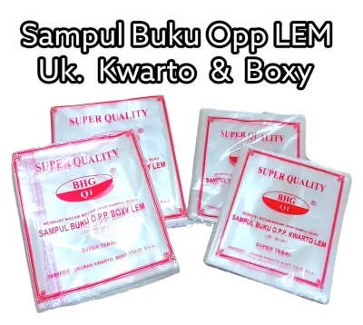 Sampul Buku Plastik OPP LEM ada Perekat isi 50 Lembar Ukuran Kwarto Dan Boxy