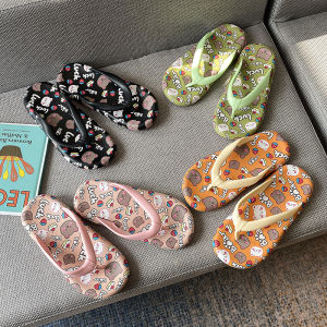 Xishop รองเท้าแตะหูหนีบลายหมีสตอเบอรี่ สีสันสดใสใส่สบาย สุดน่ารัก มีให้เลือกถึง4 สีกันเลย