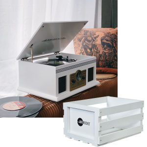 Arkrobucket Retro Multi-Function Five-in-One Vinyl Record Player CD Player Bluetooth Radio Talking Machine