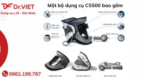Đai cổ hơi DISK DR. CS500 Freesize hỗ trợ thoái hoá cột sống cổ đau cổ ngồi làm việc lâu giờ