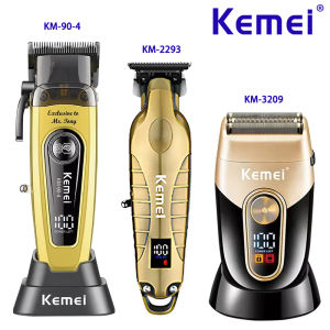 Kemei | Kemei Rechargeable Electric Hair Clipper Professional Barber Trimmer For Man Cordless Shaver KM-90-4 KM-2293 Gold  KM-3209 Kit