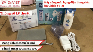 Máy xông mũi họng điện dung siêu âm cầm tay CHIDO YS-31