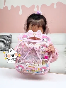 Childrens Nail Art Sticker gift cosmetics set toys non-toxic Nail set for kids girls Kuromi Melody Cinnamoroll
