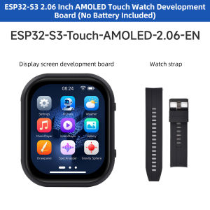 SHCHV | ESP32-S3 2.06 Inch AMOLED Touch Watch Development Board WiFi BT QSPI Interface Dual Digital Microphones Array Xiaozhi AI Bot