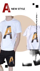 ชุดเสื้อยืดกับกางเกงขาสั้น ให้ดูและสวยงามขึ้น สำหรับผู้ชาย สกรีนลาย งานคุณภาพ เนื้อผ้าดี ลายสกรีนคมชัด งานตรงปก ไม่จกตา