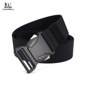 LouisWill เข็มขัดผู้ชายเข็มขัดแทคติคอลสำหรับกิจกรรมกลางแจ้งเข็มขัดปรับได้ฟรีสายรัดเอวไนลอนผ้าแคนวาสสำหรับกีฬาเยาวชนเข็มขัดกางเกงเรียบง่ายเข็มขัดไนลอนอย่างดีปรับได้ความแข็งแรงสูงเข็มขัดกลางแจ้ง