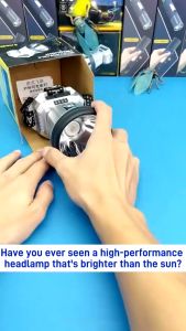 Headlamp flashlight Outdoor Rechargeable strong headlight waterproof Fishing light head-mounted flashlight