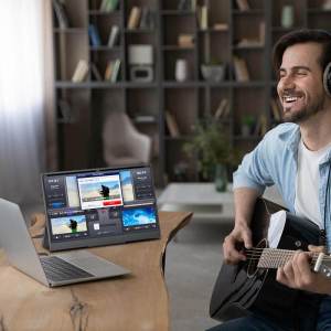 DITU Portable Monitor 14 นิ้ว/15.6 นิ้วจอคอมพิวเตอร์ 1080P 60Hz หน้าจอคอม IPS หน้าจอสัมผัส For PS3/4/5 สวิตช์ Xbox Laptop