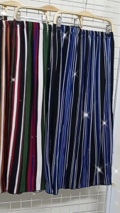 MBS Kids Girl  Colorful Striped Pleated Skirt Size S M L Elastic Waist Skirt