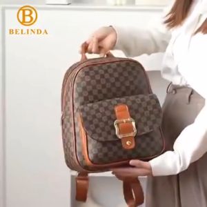 Fittoes LuciePearl PU Leather Korean Fashion Backpack Bag for Women