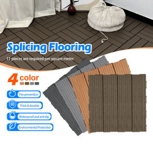 แผ่นปูพื้นสวน แผ่นตกแต่งสวน แผ่นปูพื้น แผ่นไม้เทียมปูพื้นคลิกล็อค พื้นไม้สำเร็จรูป แผ่นกระเบื้องปูพื้น ขนาด 30*30cm ทนการกัดกร่อน ไม้เทียมปูพื้น แผ่น