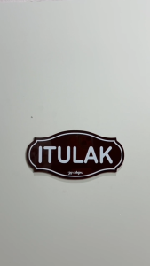 Acrylic Signage Itulak - Pinoy Sign - 5.75" x 2.75" x 1.5mm - Jay C. Designs - 1968E