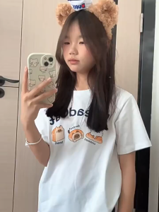 Kaos Wanita Katun Motif Kucing Kartun Korsel - COD Diskon 50% Gratis Ongkir Kirim Cepat 24 Jam