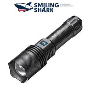 SmilingShark Original Torchlight Flashlight Super Bright Led M80 Powerful 5000LM Zoomable USB Rechargeable Torch Light Waterproof Home Emergency Outdoor Dog Walking Camping Hking Fishing Lighting