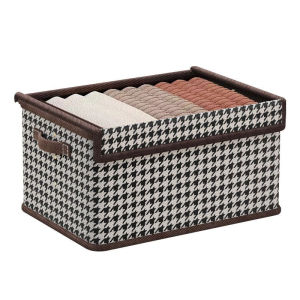 Large Capacity Foldable Clothing Storage Box Home Wardrobe Organizer with Lid Cloth Art Pants And Clothes Storage Box
