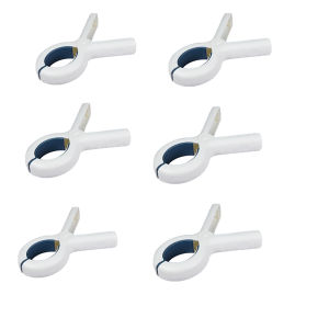 6pcs Beach Towel Clips Plastic Clothes Pins with Strong Anti-Rust Springs Heavy Duty Windproof Laundry Clothespins Fixed Peg