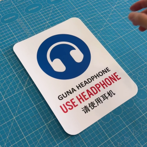Use Headphone. Guna Headphone. Sticker Sign Signage Notice Label. Earphone.