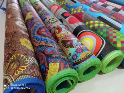 Karpet/ Tikar spon karakter batik dan minimalis 200x120cm/1.8mm/ Kulit jeruk Tidak licin/A