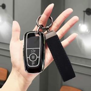For Ford Edge Explorer Mustang Fusion Raptor F250 F350 F450 F550 Car Key Shell Fob Cover Smart Remote Accessories Keychain
