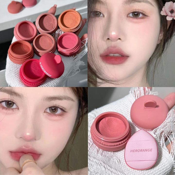 HERORANGE Sandwich Blush Long Lasting Matte Waterproof Cheek Blush