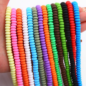 110pcs phẳng Vòng Polymer hạt đất sét nhựa đĩa miếng đệm lỏng HANDMADE HẠT cho DIY làm đồ trang sức vòng tay dây chuyền thủ công 39cm/15"