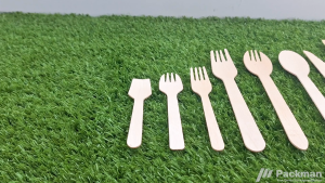 Disposable Wooden Cutlery Set│16cm Spoon Fork Napkin Individually Packed