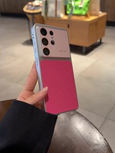 Pink Litchi Texture Anti-drop Phone Case