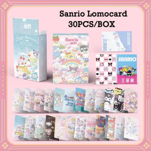 30/92PCS Kuromi Card Sanrio Peripheral Anime Laser Lomo Cards Cartoonwith Sticker Designs for Kids