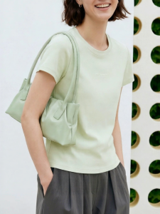Icy Feel Letter Print Regular Shoulder Slimming Summer Women T-Shirt