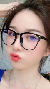 Paket Bundling Kacamata Isi 3Warna Abu Hitam Clear +3box +3cleaner +3lap Kacamata Korea cocok Semua Bentuk Wajah Oval Maupun Bulat