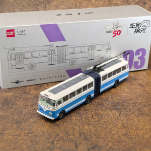 Retro Articulated Trolley Bus Alloy Model 1/64