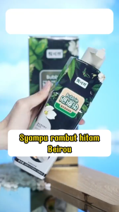 [Ready Stock]Beirou Hair Dye Bubble Shampoo 300ml Before After Uban Hilang Pewarna Rambut Semulajadi Tanpa Bahan Kimia Kuat 白转黑