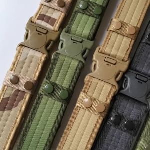 security belt for men Tactical Combat Belt Utility Gear Adjustable Heavy Duty Police Military Equipment with Side Release Buckle (Black)