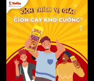 Combo 2 Hũ đậu phộng da cá tỏi ớt Tân Tân - Hũ 240g