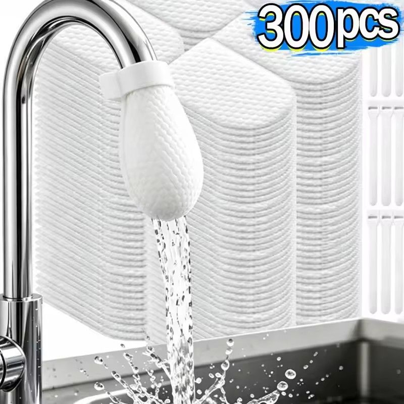300x Faucet Filter Nylon Mesh Rust Impurity Removal Water Purification Bags Universal Home Kitchen Bathroom Sink Pipette Accessories