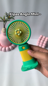 Kipas Angin Mini Portable Model Kalung Leher Neck Fan Karakter Lucu Trendy
