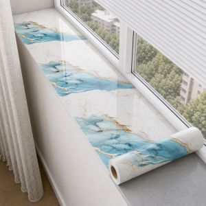 Marble-Patterned Wallpaper 20 cm Wide Is Oil-Proof Stain-Proof And Moisture-Proof Suitable For Stoves And Tabletops.