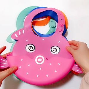Celemek Makan Bayi / Slabber bayi Waterproof /Slabber Motif Lucu Full Silikon