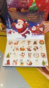 24 day countdown Christmas calendar box Christmas gift box holiday calendar for colorful party gifts(Empty box)
