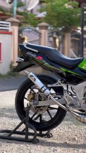 Striping Stiker Polet kawasaki ninja r 2012 hijau list body standar kualitas terbaik termurah Barokah Sticker
