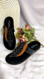 Sandal Jepit Wanita Kasual Motif Daun Premium kekinian - DN 03