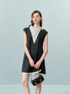 AIVEI | Sleeveless Smart Feel Two-Piece Style Dress