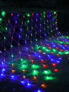 Christmas Lights Solar Outdoors Waterproof Mesh Lights Solar Led String Lights Plug In 88/200 Led Warm White Multicolor For Xmas Tree Shrub Balcony Garden Party Wedding Holiday Decoration Twinkle Fairy Lights