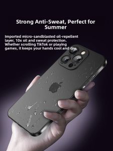YOULANG | Ultra-Thin Frosted Anti-Fall Protective Case For Apple 14 iPhone 13 Pro Max Full Lens Protection Mens Womens Trendy Shell