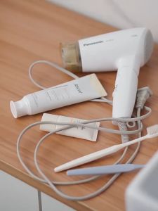 [Local Seller] Nail Free Bathroom Wall Hanging Hair Dryer Rack With Hook Hair Dryer Hanger storage Hairdryer