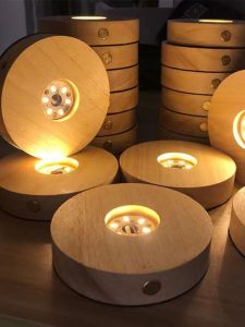 Decorative LED Aromatherapy Night Light Crystal Ball Base Home Decor Bedroom Atmosphere Lamp Plug-In Small Night Light