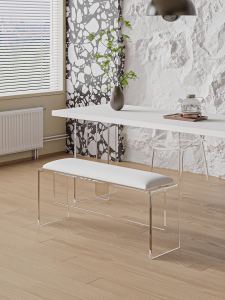 Accessible Luxury Modern Minimalist Acrylic Bench Dining Stool Dining Chair Dining Stool Doorway Shoe Wearing Stool Bench Bed End Stool
