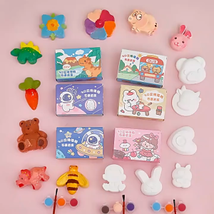 Diy Plaster Doll Coloring Blind Box Creative Graffiti Plaster Doll Painting Kids Educational Toy Birthday Gift 卡通涂鸦石膏